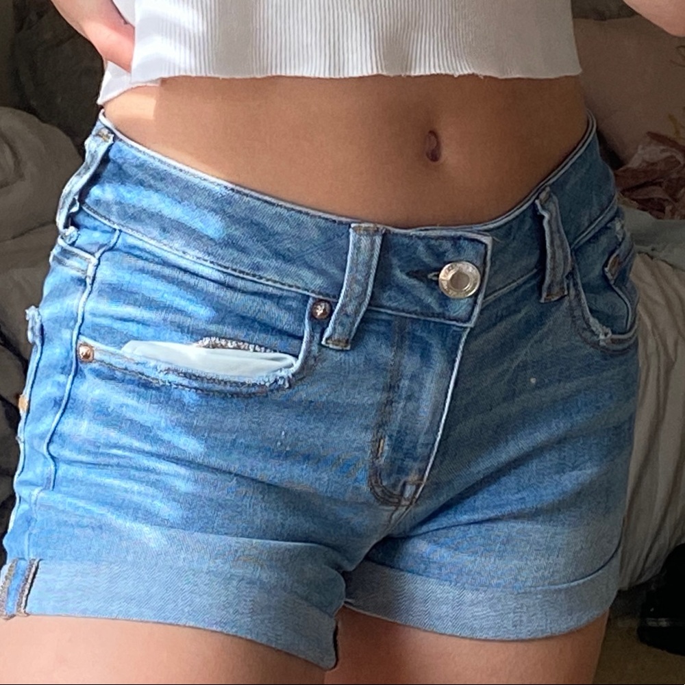 American Eagle light blue 00 jean shorts